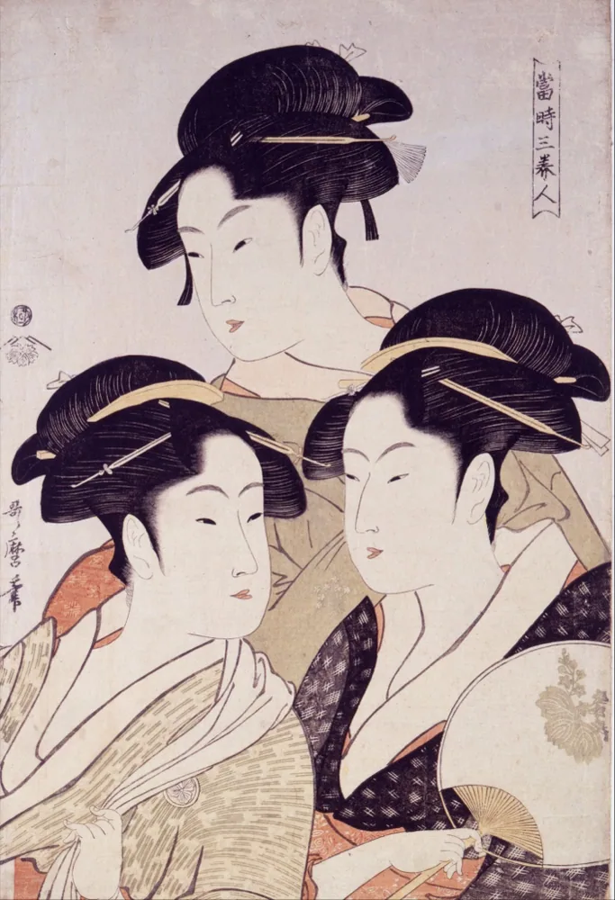 喜多川歌麿「当時三美人」