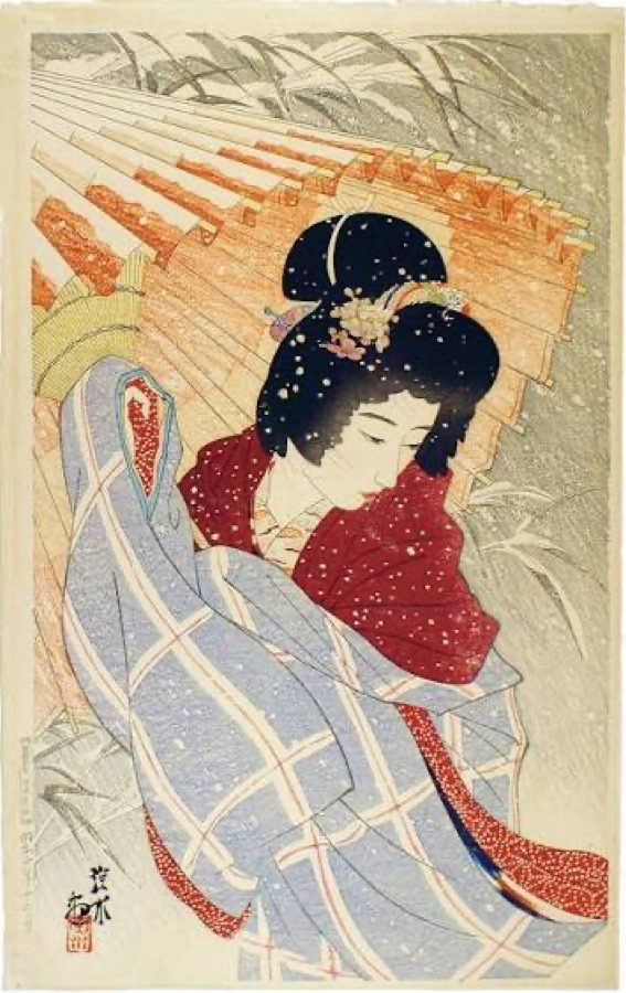 橋口五葉「化粧の女」