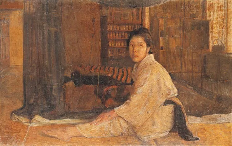 山本鼎「花鳥」（1905年）